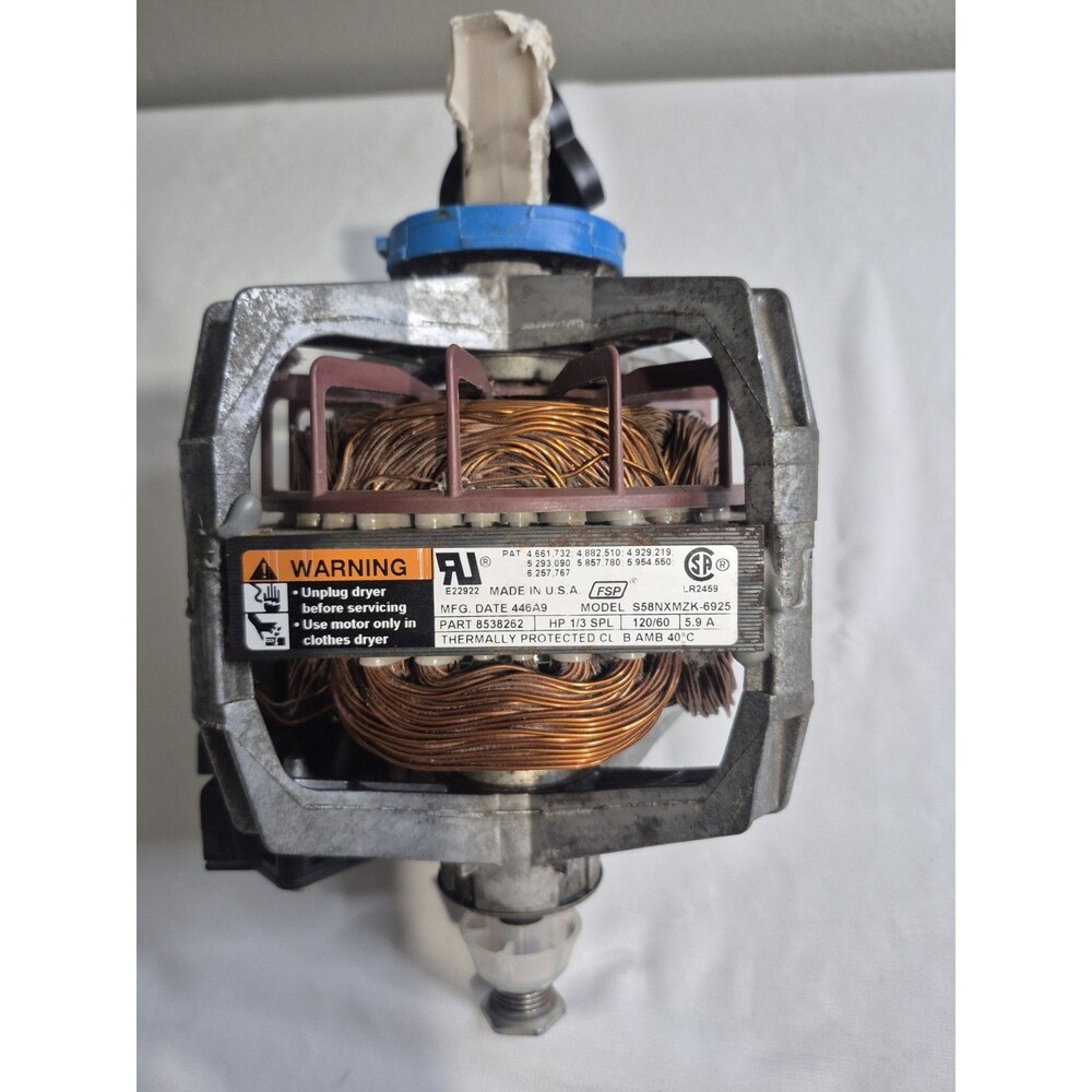 OEM Whirlpool Kenmore Dryer Drive Motor 8538262 120V 1/3 HP Tested Working